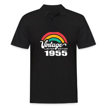Vintage Geburtstag Geburtstag Retro 1955 Limited - Männer Poloshirt - Schwarz - Vorne - Kai (181cm)