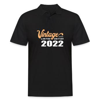 Vintage Geburtstag Geburtstag Retro 2022 Limited - Männer Poloshirt - Schwarz - Vorne - Kai (181cm)