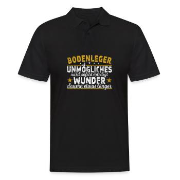 Bodenleger Unmögliches sofort Wunder Mosaikleger - Männer Poloshirt - Schwarz - Vorne - Kai (181cm)