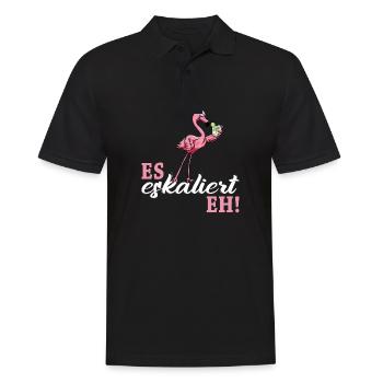 Flamingo Junggesellenabschied Frauen jga Saufen - Männer Poloshirt - Schwarz - Vorne - Kai (181cm)