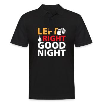 Boxing Kickboxing - Left Right Good Night - Männer Poloshirt - Schwarz - Vorne - Kai (181cm)