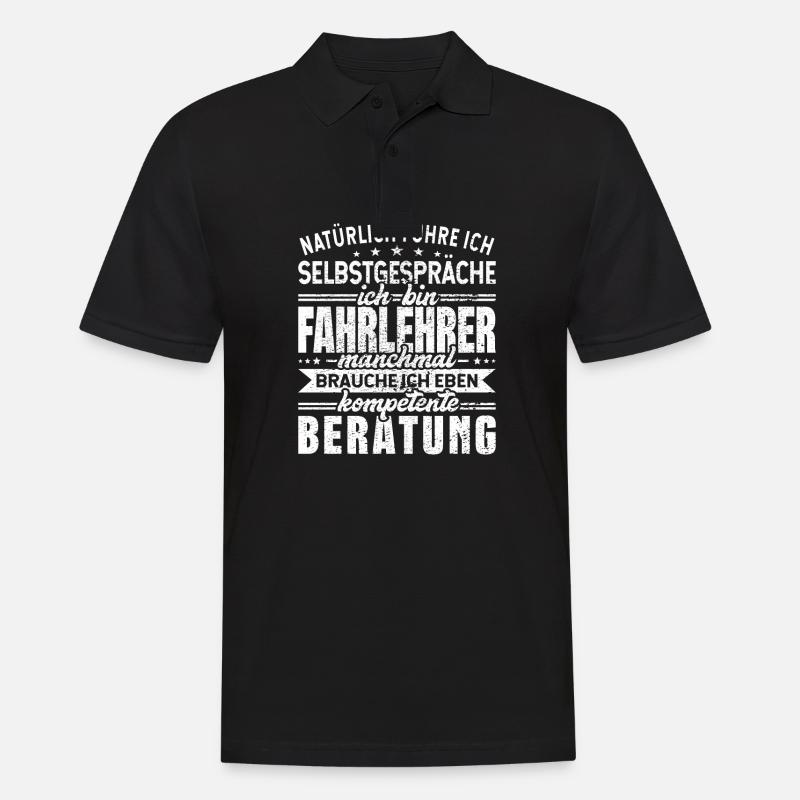 Fahrlehrer - Männer Poloshirt - Schwarz