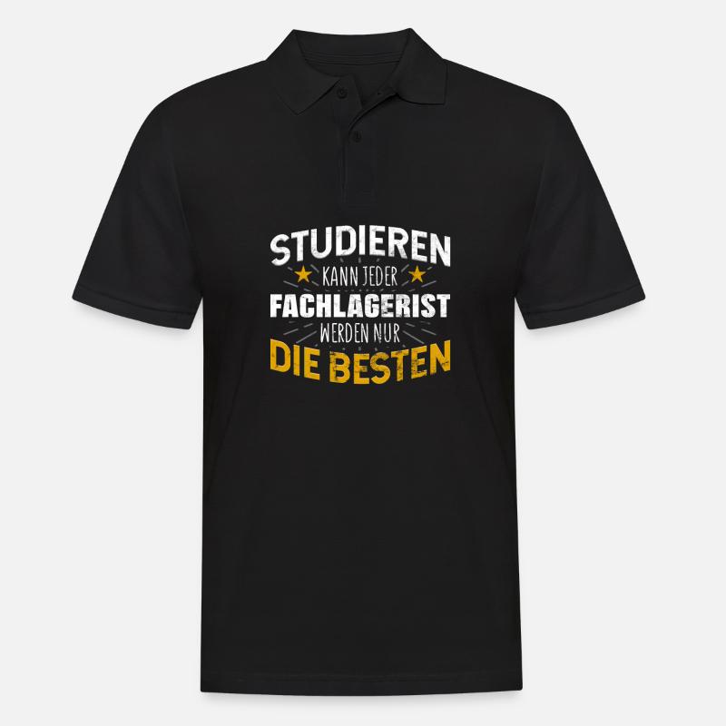 Fachlagerist - Männer Poloshirt - Schwarz