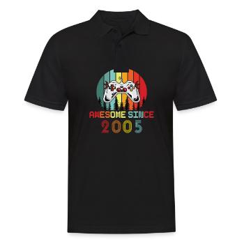 Awesome Since 2005 Geburtstag 2005 Vintage 2005 - Männer Poloshirt - Schwarz - Vorne - Kai (181cm)