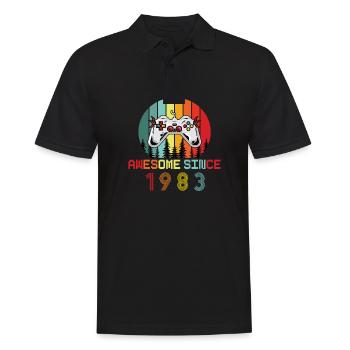 Awesome Since 1983 Geburtstag 1983 Vintage 1983 - Männer Poloshirt - Schwarz - Vorne - Kai (181cm)