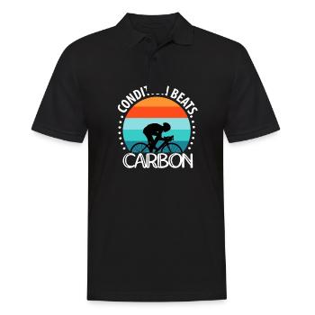 Condition beats carbon - Männer Poloshirt - Schwarz - Vorne - Kai (181cm)