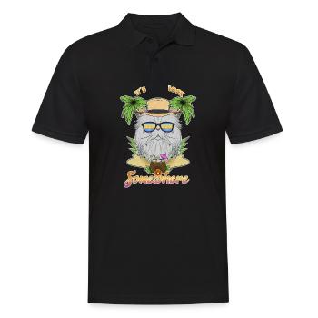 It Is 5 OClock Somewhere Drinking Persian Cat - Men's Polo Shirt - black - Front - Kai (181cm)
