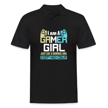 Gamer Fille - Polo Homme - noir - Devant - Kai (181cm)