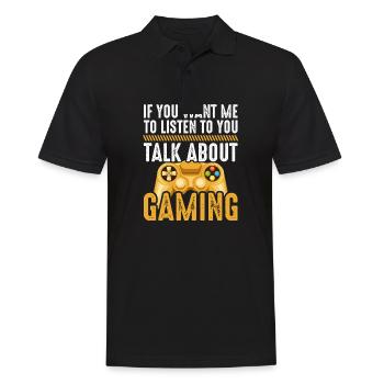 Gaming Gamers Gamble Games Gamer - Men's Polo Shirt - black - Front - Kai (181cm)