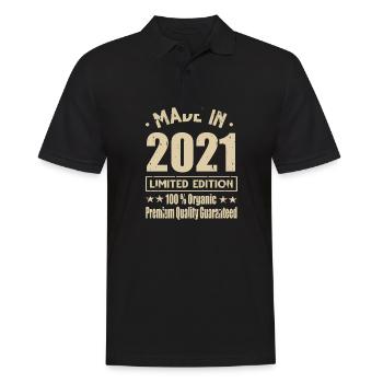 Fabriqué en 2021 Vintage Retro Limited Edition - Polo Homme - noir - Devant - Kai (181cm)