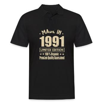 Fabriqué en 1991 Vintage Retro Limited Edition - Polo Homme - noir - Devant - Kai (181cm)