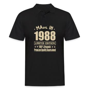 Fabriqué en 1988 Vintage Retro Limited Edition - Polo Homme - noir - Devant - Kai (181cm)