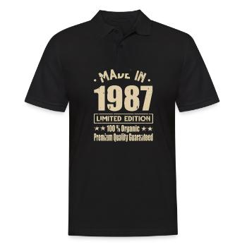 Fabriqué en 1987 Vintage Retro Limited Edition - Polo Homme - noir - Devant - Kai (181cm)