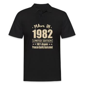 Fabriqué en 1982 Vintage Retro Limited Edition - Polo Homme - noir - Devant - Kai (181cm)