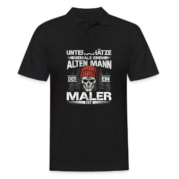 Maler Lackierer Alter mann Lackierer - Männer Poloshirt - Schwarz - Vorne - Kai (181cm)