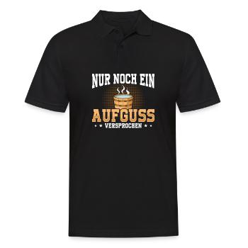 Sauna Schwitz Aufguss Saunakilt Bademantel - Männer Poloshirt - Schwarz - Vorne - Kai (181cm)