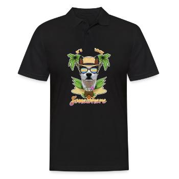 It Is 5 OClock Somewhere Drinking Australian - Men's Polo Shirt - black - Front - Kai (181cm)