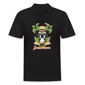 It Is 5 OClock Somewhere Drinking Boxer - Men's Polo Shirt - black - Front - Kai (181cm)