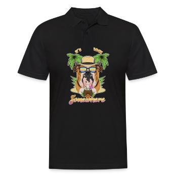 C’est 5 OClock Somewhere Drinking Deutsch Bulldog - Polo Homme - noir - Devant - Kai (181cm)