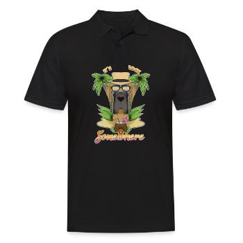 It Is 5 OClock Somewhere Drinking Great Dane - Männer Poloshirt - Schwarz - Vorne - Kai (181cm)