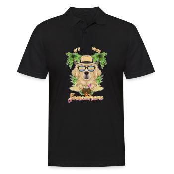 It Is 5 OClock Somewhere Drinking Golden - Men's Polo Shirt - black - Front - Kai (181cm)