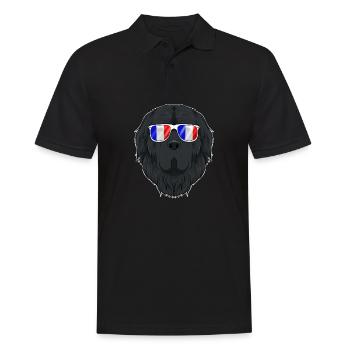 Newfoundland France Sunglasses I French Flag - Männer Poloshirt - Schwarz - Vorne - Kai (181cm)