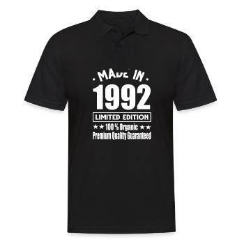 Fabriqué en 1992 Vintage Retro Limited Edition - Polo Homme - noir - Devant - Kai (181cm)
