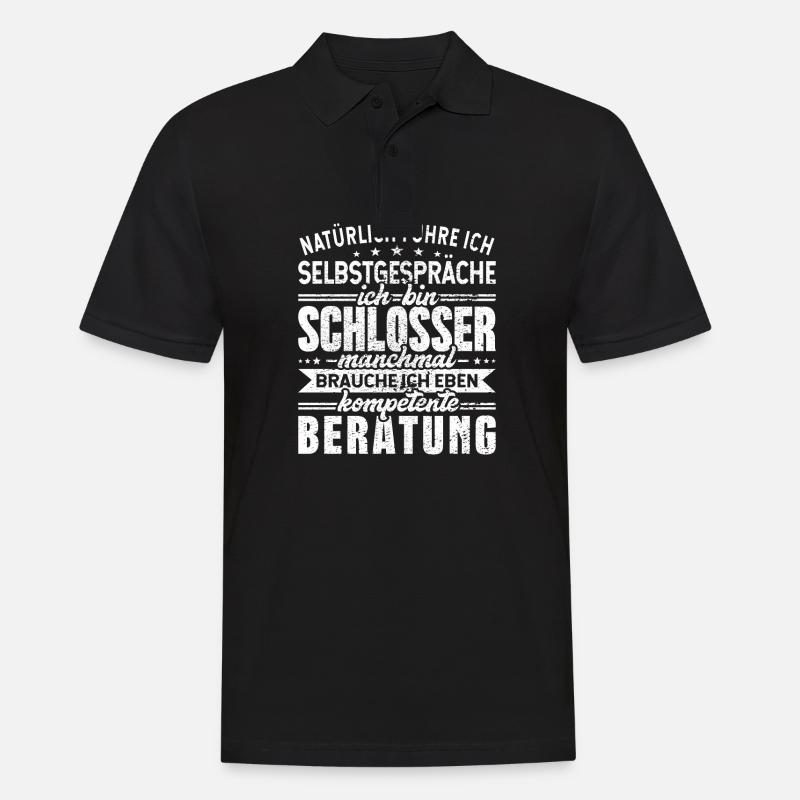 Schlosser - Männer Poloshirt - Schwarz