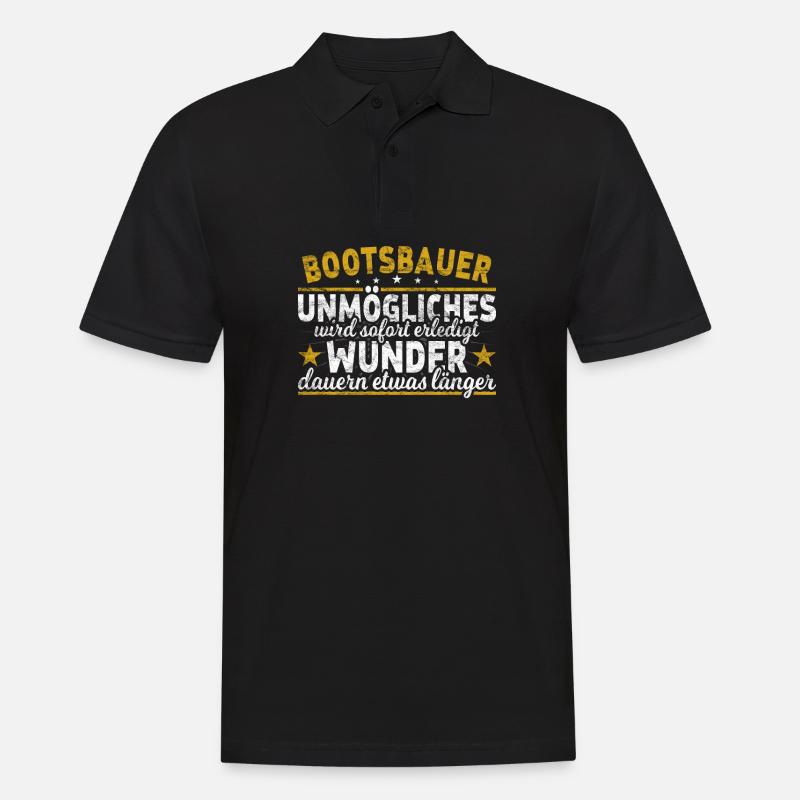 Bootsbauer Schiffsbauer - Männer Poloshirt - Schwarz