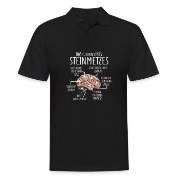 Steinmetz Anatomie - Männer Poloshirt - Schwarz - Vorne - Kai (181cm)