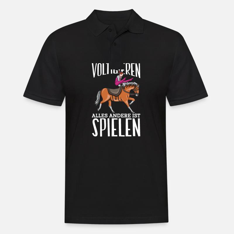 Voltigieren - Männer Poloshirt - Schwarz