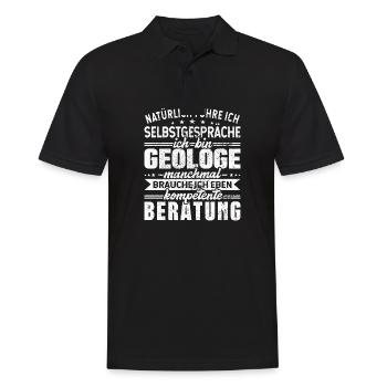Geologe Selbstgespräche Geologie - Männer Poloshirt - Schwarz - Vorne - Kai (181cm)