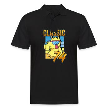 LLama Classic Numéro 74 Né en 1974 À l’âge de 74 ans - Polo Homme - noir - Devant - Kai (181cm)