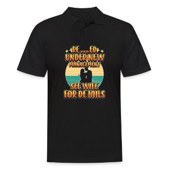 Retirement Men Dad Retiring Party Humor Lovers - Männer Poloshirt - Schwarz - Vorne - Kai (181cm)