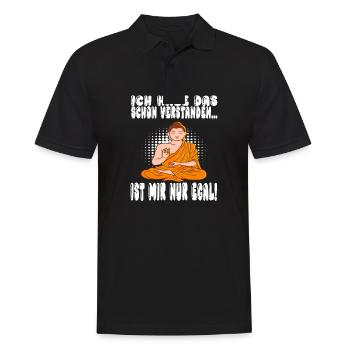 Ich Habe Das Schon Verstanden Ist Mir Nur Egal - Männer Poloshirt - Schwarz - Vorne - Kai (181cm)