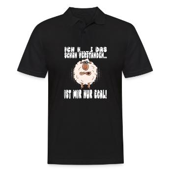 Ich Habe Das Schon Verstanden Ist Mir Nur Egal - Männer Poloshirt - Schwarz - Vorne - Kai (181cm)