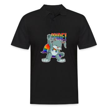Rabbit I LGBTQ Flag I Rainbow Flag I Gay Pride - Männer Poloshirt - Schwarz - Vorne - Kai (181cm)