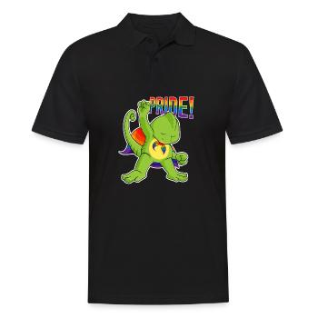 Chameleon I LGBTQ Flag I Rainbow Flag I Gay Pride - Männer Poloshirt - Schwarz - Vorne - Kai (181cm)