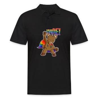 Deer I LGBTQ Flag I Rainbow Flag I Gay Pride - Men's Polo Shirt - black - Front - Kai (181cm)