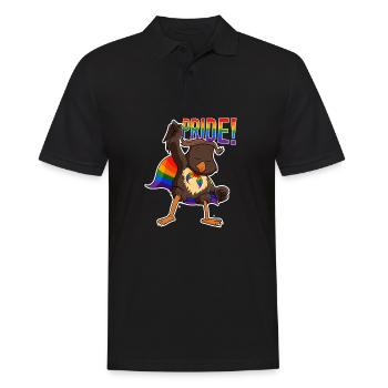 Owl I LGBTQ Flag I Rainbow Flag I Gay Pride - Männer Poloshirt - Schwarz - Vorne - Kai (181cm)