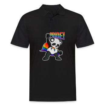Panda I LGBTQ Flag I Rainbow Flag I Gay Pride - Männer Poloshirt - Schwarz - Vorne - Kai (181cm)