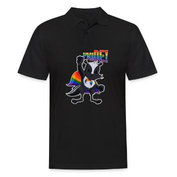 Skunk I LGBTQ Flag I Rainbow Flag I Gay Pride - Männer Poloshirt - Schwarz - Vorne - Kai (181cm)