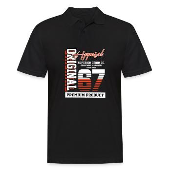 1967 Vintage Anniversaire Vintage Cadeau Rétro - Polo Homme - noir - Devant - Kai (181cm)