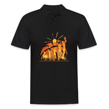 Basketball Sport Evolution BBall - Men's Polo Shirt - black - Front - Kai (181cm)