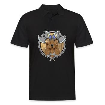 Cocker Spaniel I Valhalla I Viking - Männer Poloshirt - Schwarz - Vorne - Kai (181cm)