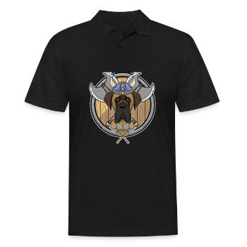 Mastiff I Valhalla I Viking - Männer Poloshirt - Schwarz - Vorne - Kai (181cm)