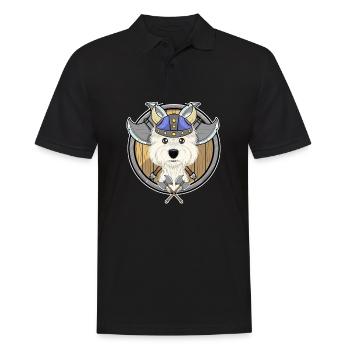 West Highland Terrier I Valhalla I Viking - Men's Polo Shirt - black - Front - Kai (181cm)