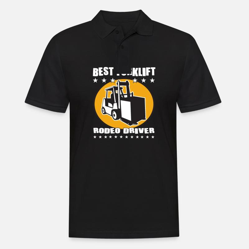 Bester Gabelstapler -Rodeo -Treiber - - Männer Poloshirt - Schwarz
