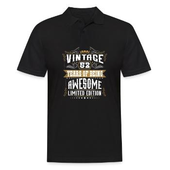 52 ans d’être génial 52 anniversaire 52 ans - Polo Homme - noir - Devant - Kai (181cm)