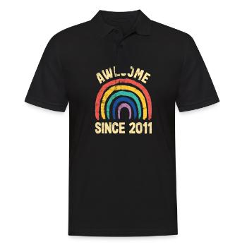 11ter Geburtstag 11 Jahre Idee zum 11. Geburtstag - Männer Poloshirt - Schwarz - Vorne - Kai (181cm)